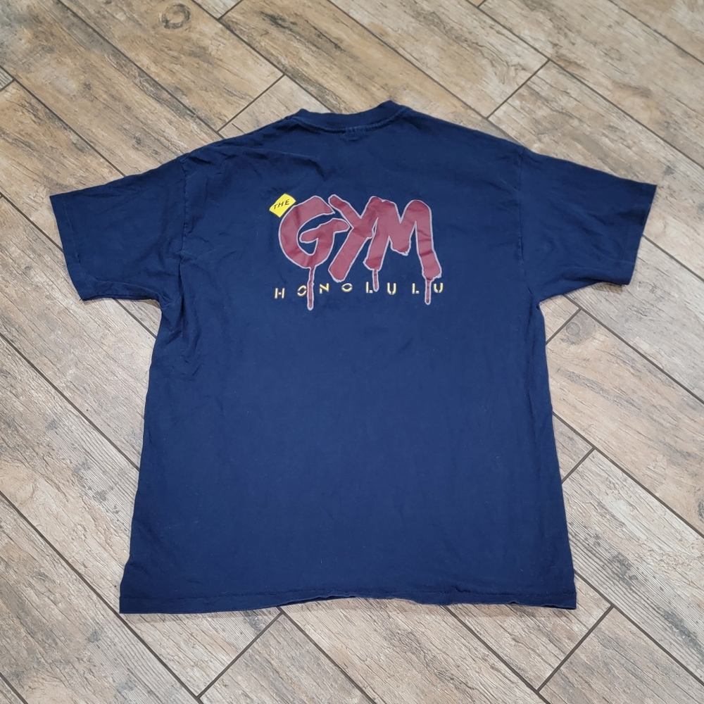 Vintage 90s Single Stitch The Gym Honolulu Tee Thick Blue